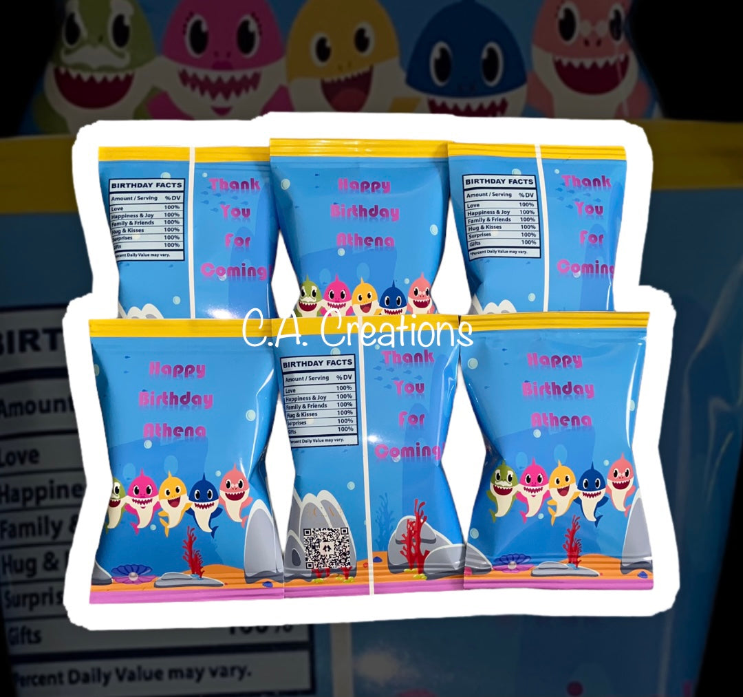 Custom Baby Shark Chip Bags
